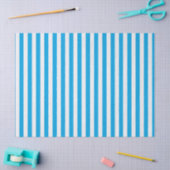 Blauw en wit gestreept tissuepapier (Craft)