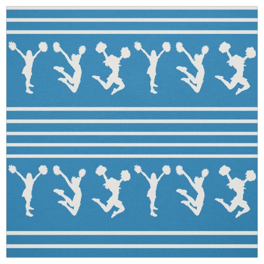 Blauw en wit gestreept voorhoofd of pom stof (Swatch)