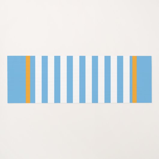 Blauw en wit gestreept yogamat (Achterkant (horizontaal))