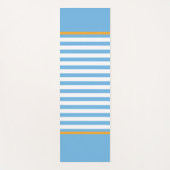 Blauw en wit gestreept yogamat (Voorkant)