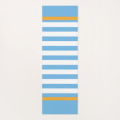 Blauw en wit gestreept yogamat (Achterkant)