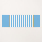 Blauw en wit gestreept yogamat (Voorkant (horizontaal))