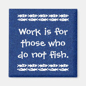 Blauw en wit Gevist Gezegde Magneet (Voorkant)