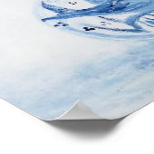 Blauw en wit Ginger Jar jars Art Print Poster (Hoek)