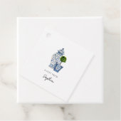 Blauw en wit Ginger Jar & topiary gift Labels (In situ)