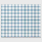 Blauw en wit Gingham Cadeaupapier (Vlak)
