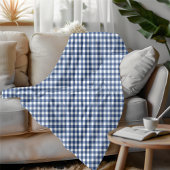 Blauw en wit Gingham geruit gezellige stijl Fleece Deken