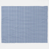 Blauw en wit Gingham geruit gezellige stijl Fleece Deken (Voorkant (Horizontaal))