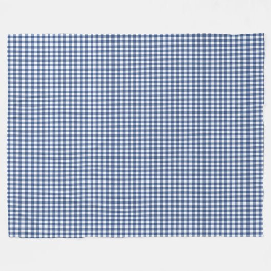 Blauw en wit Gingham geruit gezellige stijl Fleece Deken (Voorkant (Horizontaal))