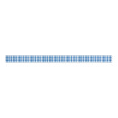 Blauw en wit Gingham Grosgrain Lint (Voorkant)