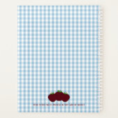 Blauw en wit gingham leraar planner (Achterkant)