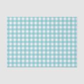 Blauw en wit Gingham-ontwerp Tissuepapier (Voorkant)
