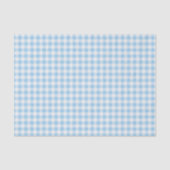 Blauw en wit Gingham pleid Tissuepapier (Voorkant)