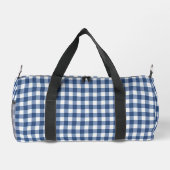 Blauw en wit Gingham Plunjezak (Achterkant)
