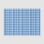 Blauw en wit Gingham Tissuepapier (Voorkant)