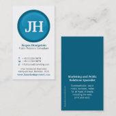 Blauw en wit glas, modern visitekaartje (Voorkant / Achterkant)