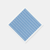 Blauw en Wit Grieks sleutel ontwerp papier servet (Hoek)