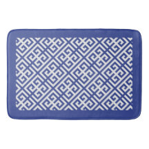 Blauw en Wit Grieks Sleutelpatroon