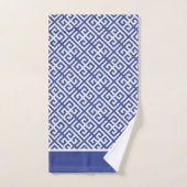 Blauw en Wit Griekse Sleutel Bad Handdoek (Handdoek)