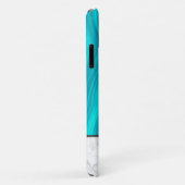 Blauw en wit - grijze marmer Case-Mate iPhone case (Achterkant/rechts)