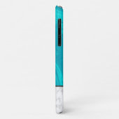 Blauw en wit - grijze marmer Case-Mate iPhone case (Achterkant/links)