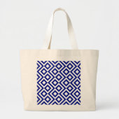 Blauw en wit grote tote bag (Voorkant)