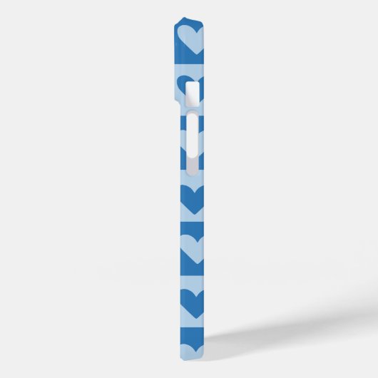 Blauw en wit hart geruit telefoonhoesje Case-Mate iPhone case (Achterkant / Links)