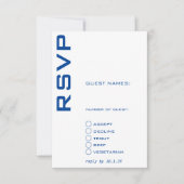 Blauw en Wit Hedendaags Kaart (Voorkant)