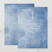 Blauw en wit hemel wolken Kelestisch kruis Kaart (Voorkant / Achterkant)