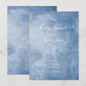 Blauw en wit hemel Wolken Keltisch Baby shower Kaart (Voorkant / Achterkant)