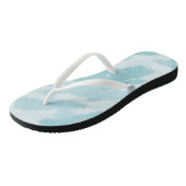 Blauw en wit hemelpatroon teenslippers (Schuin)