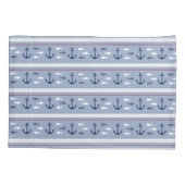 Blauw en wit Hoesje met buisvormige anchors Kussensloop (Achterkant)