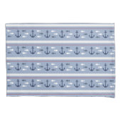 Blauw en wit Hoesje met buisvormige anchors Kussensloop (Voorkant)