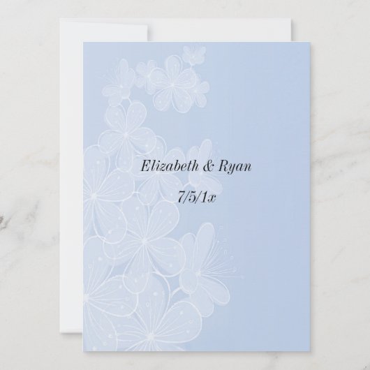 Blauw en wit, huwelijksadvies, commentaar, aangepa kaart (Achterkant)