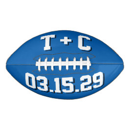 BLAUW EN WIT Huwelijksinitiëlen en datum American Football