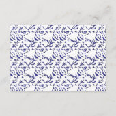 Blauw en wit inpakpapier met een afbeelding informatiekaartje (Voorkant)