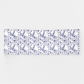 Blauw en wit inpakpapier met een afbeelding spandoek (Horizontaal)