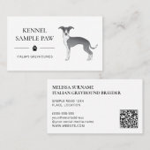 Blauw en wit Italiaans kruid - Dog Kennel Visitekaartje (Voorkant / Achterkant)