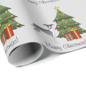 Blauw en wit Italiaans kruid en kerstboom Cadeaupapier (Rol Hoek)