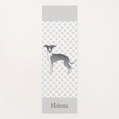 Blauw en wit Italiaans kruit met aangepaste naam Yogamat (Voorkant)