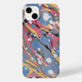 Blauw en wit Italiaans marmerpatroon Case-Mate iPhone Case (Achterkant)