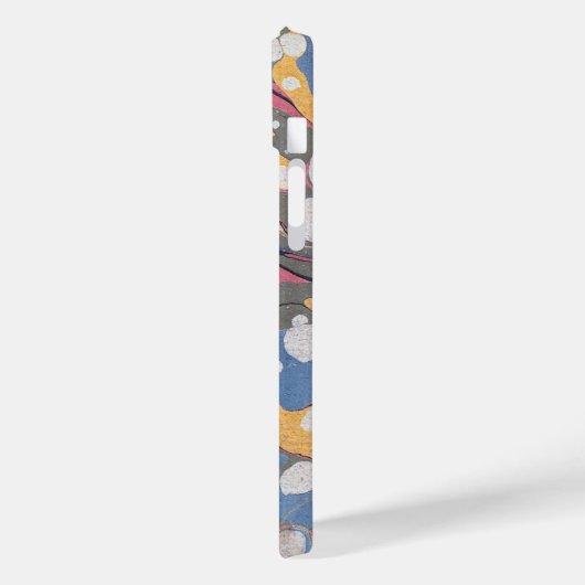 Blauw en wit Italiaans marmerpatroon Case-Mate iPhone Case (Achterkant / Links)