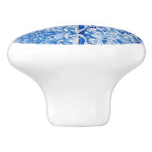 Blauw en wit Italiaans Tegel Keramische Knop (Zijkant)