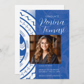 Blauw en wit kaart (Voorkant / Achterkant)