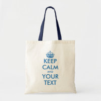 Blauw en wit kalm houden canvas tas | 