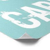 Blauw en wit kalm houden en kunstmatig Poster meen (Hoek)