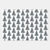 Blauw en Wit Kerst Verpakking Papieren Bladen Inpakpapier Vel (Voorkant 2)