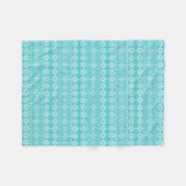 Blauw en wit Kerstbeurs Isle Patroon Fleece Deken (Voorkant (Horizontaal))