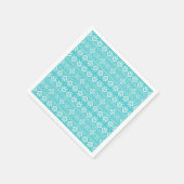 Blauw en wit Kerstbeurs Isle Patroon Servet (Hoek)