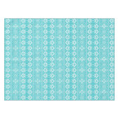 Blauw en wit Kerstbeurs Isle Patroon Tafelkleed (Voorkant (Horizontaal))